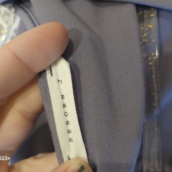 Woman's Lavender Purple shoes sleeve faux wrap midi vneck dress with pockets - Picture 7 of 8